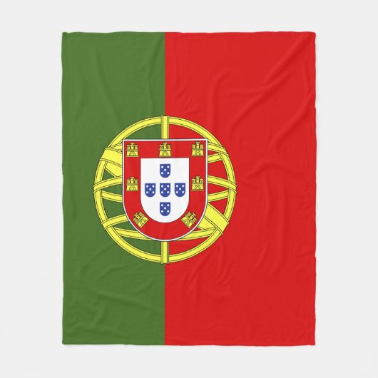 Portugiesische Flagge Fleecedecke (Vorderseite)