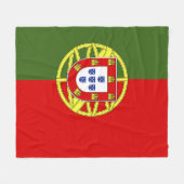 Portugiesische Flagge Fleecedecke (Vorderseite (Horizontal))