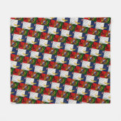 Portugiesische Flagge Fleecedecke (Vorderseite (Horizontal))