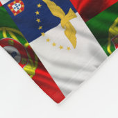 Portugiesische Flagge Fleecedecke (Ecke)