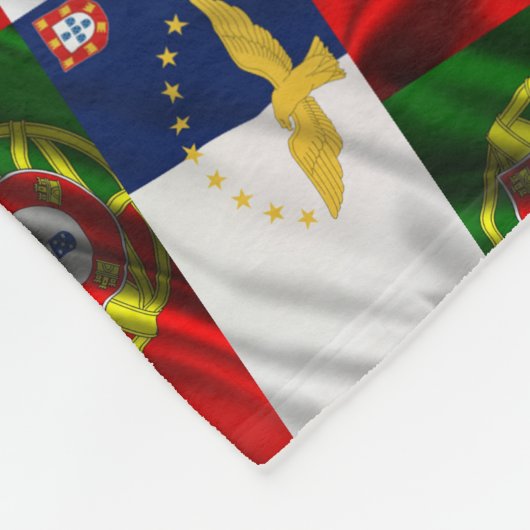 Portugiesische Flagge Fleecedecke (Ecke)