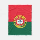 Portugiesische Flagge Fleecedecke (Vorderseite)