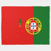 Portugiesische Flagge Fleecedecke (Vorderseite (Horizontal))