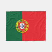 portugiesische Flagge Fleecedecke (Vorderseite (Horizontal))