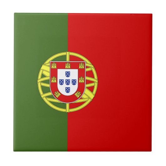 Portugiesische Flagge Fliese (Vorderseite)