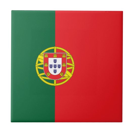 portugiesische Flagge Fliese (Vorderseite)