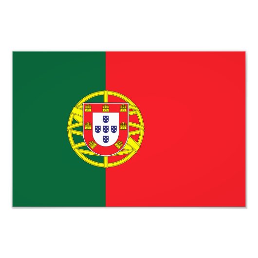portugiesische Flagge Fotodruck (Vorne)
