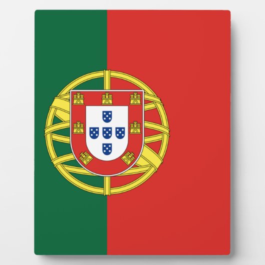 Portugiesische Flagge Fotoplatte (Vorderseite)