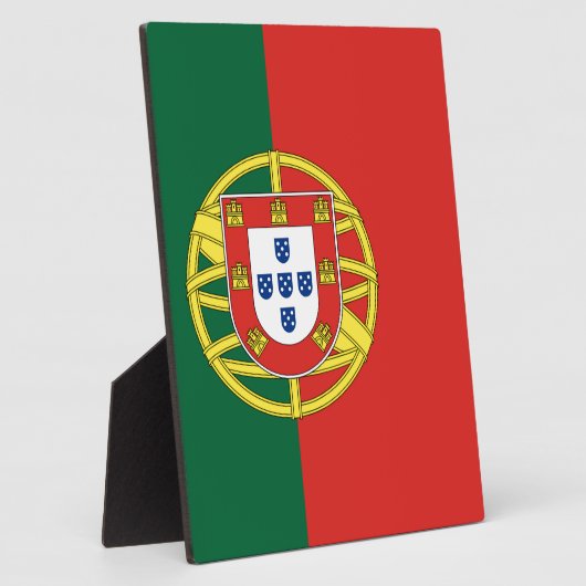 Portugiesische Flagge Fotoplatte (Seite)