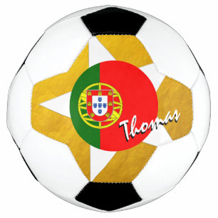 Portugiesische Flagge für Fußball und Gold