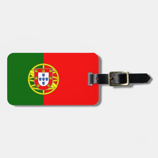 portugiesische Flagge Gepäckanhänger (Vorderseite horizontal)