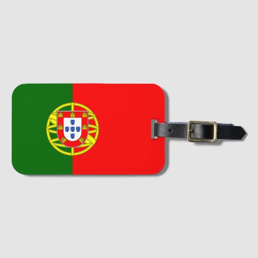 portugiesische Flagge Gepäckanhänger (Vorderseite (Horizontal))