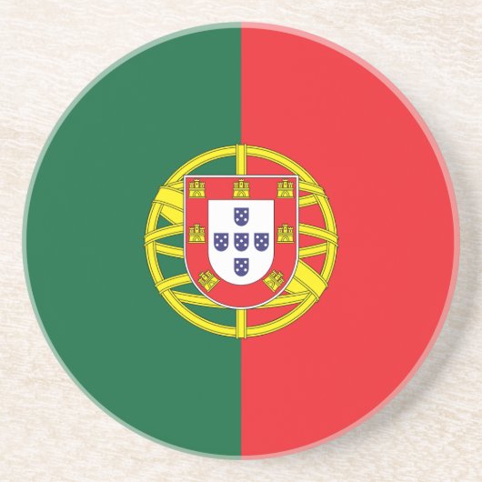 portugiesische Flagge Getränkeuntersetzer (Vorne)