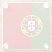 Portugiesische Flagge Glasuntersetzer (Rückseite)