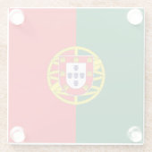 portugiesische Flagge Glasuntersetzer (Rückseite)