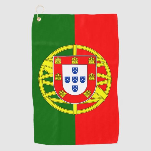 Portugiesische Flagge Golfhandtuch (Vorderseite)