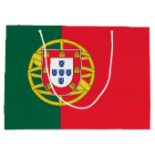 Portugiesische Flagge Große Geschenktüte (Rückseite)