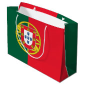 Portugiesische Flagge Große Geschenktüte (Rückseite Schrägansicht)