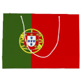 Portugiesische Flagge Große Geschenktüte (Rückseite)
