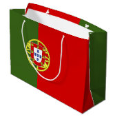 Portugiesische Flagge Große Geschenktüte (Rückseite Schrägansicht)