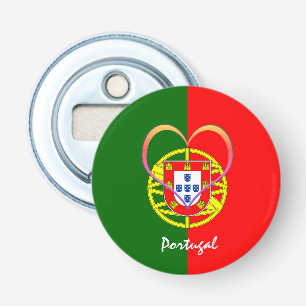 Portugiesische Flagge & Herz - Portugal/Sportfans Flaschenöffner
