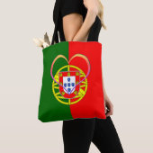 Portugiesische Flagge & Herz - Portugal /Sportfans Tasche (Von Nahem)