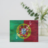 Portugiesische Flagge in Not Postkarte (Stehend Vorderseite)