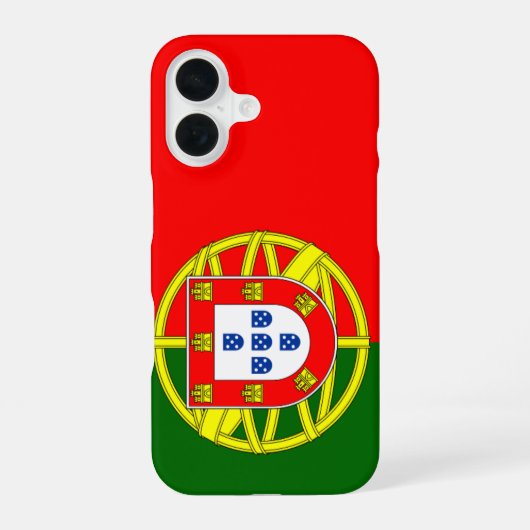 portugiesische Flagge iPhone 16 Hülle (Rückseite)