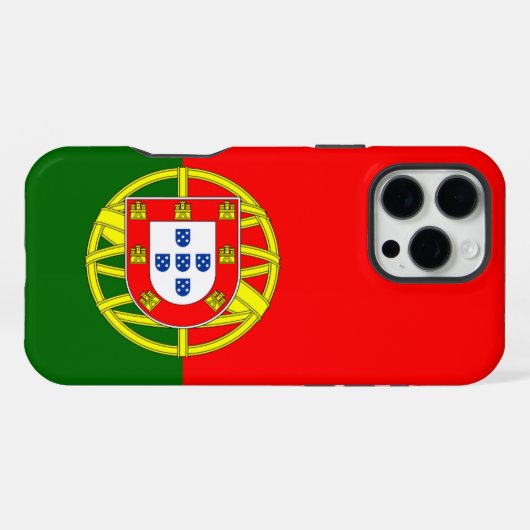 portugiesische Flagge iPhone Hülle (Rückseite (Horizontal))