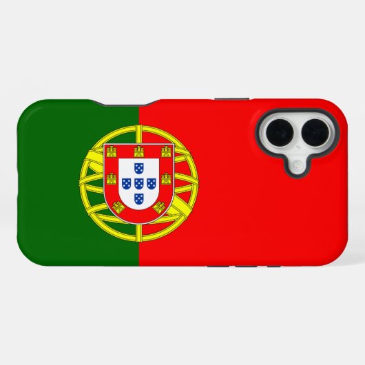 portugiesische Flagge iPhone Hülle (Rückseite (Horizontal))