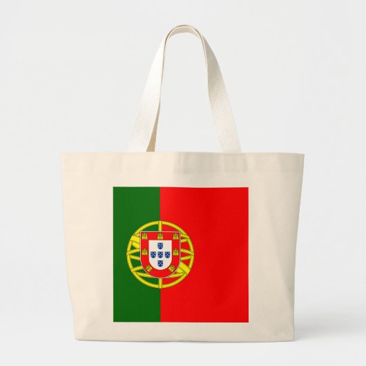 portugiesische Flagge Jumbo Stoffbeutel (Vorne)