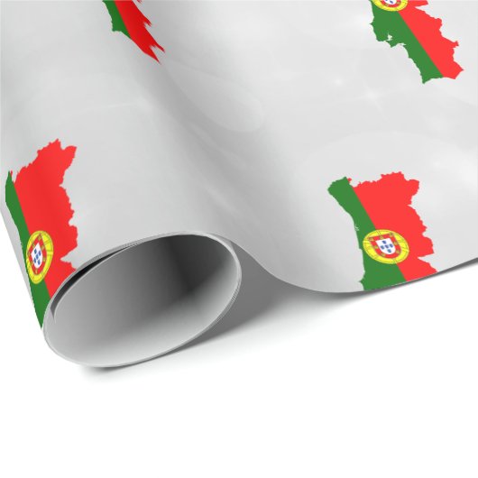 Portugiesische Flagge - Karte Geschenkpapier (Rolleneckpunkt)