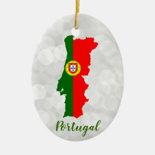 Portugiesische Flagge Karte Keramik Ornament