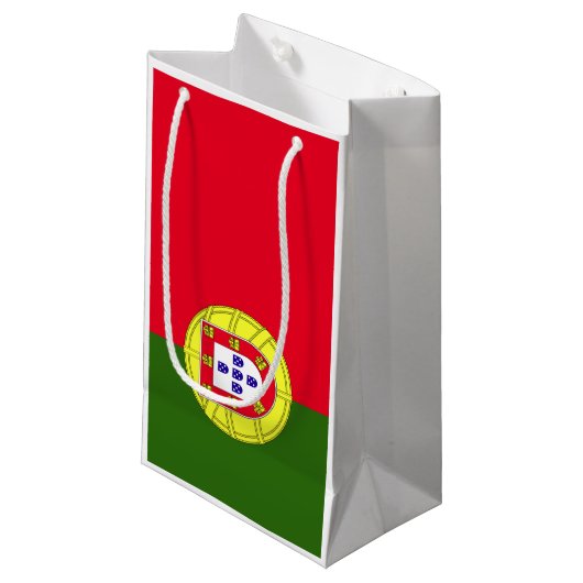Portugiesische Flagge Kleine Geschenktüte (Vorderseite Schrägansicht)