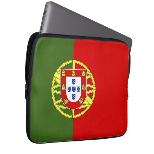 Portugiesische Flagge Laptopschutzhülle (Vorne Rechts)