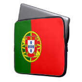 portugiesische Flagge Laptopschutzhülle (Vorderseite Links)