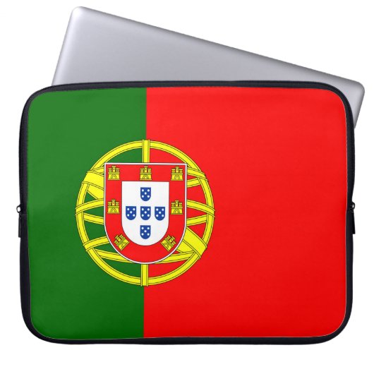 portugiesische Flagge Laptopschutzhülle (Vorderseite)