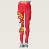 Portugiesische Flagge Leggings (Vorderseite)