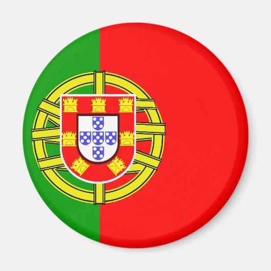 portugiesische Flagge Magnet (Vorne)