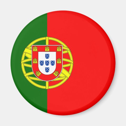 portugiesische Flagge Magnet (Vorne)