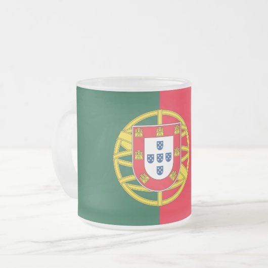 Portugiesische Flagge Mattglastasse (Vorderseite Links)