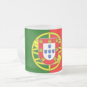 Portugiesische Flagge Mattglastasse
