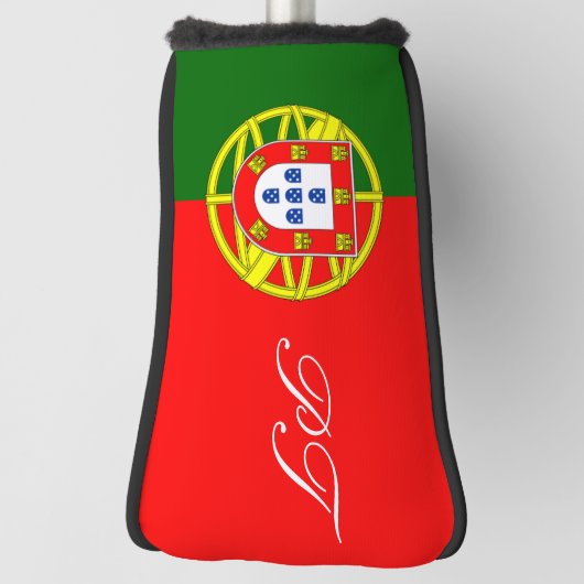 Portugiesische Flagge mit Monogramm Golfkopf-Abdec Golf Headcover (Rotieren 90)