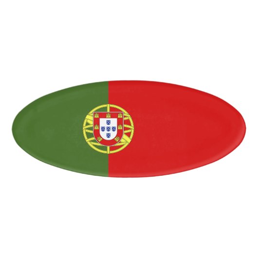 Portugiesische Flagge Namenschild (Vorderseite)