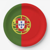 Portugiesische Flagge Pappteller (Vorderseite)