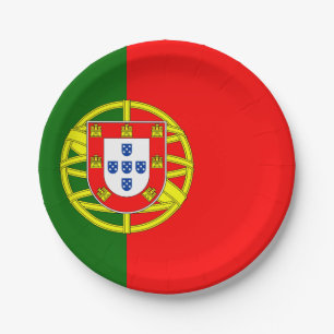 Portugiesische Flagge Pappteller