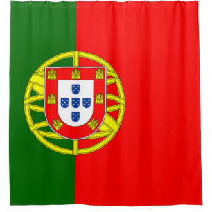 Portugiesische Flagge (Portugal) Duschvorhang