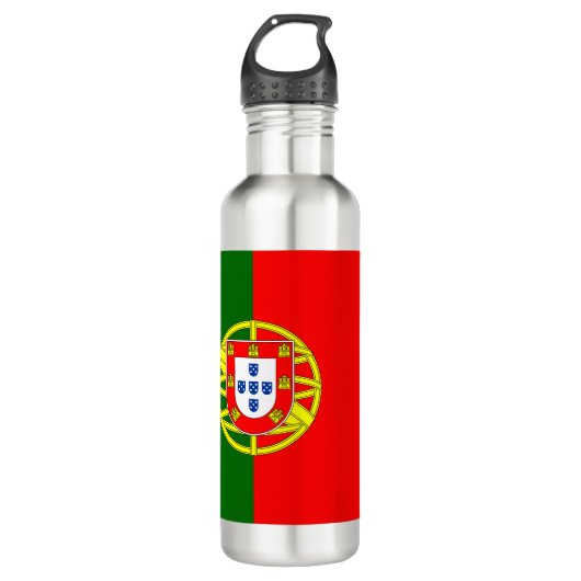 Portugiesische Flagge (Portugal) Edelstahlflasche (Vorderseite)