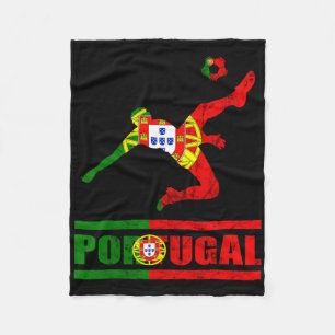 Portugiesische Flagge Portugal Fußball Portugiesis Fleecedecke