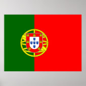 Portugiesische Flagge (Portugal) Poster (Vorne)